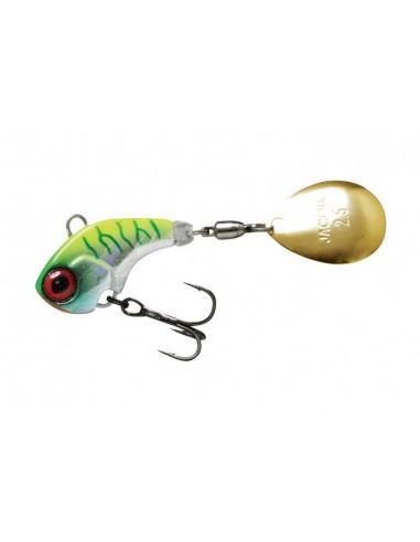 Spinnertail Jackall Deracoup Spinner, HL Chartreuse Back Tiger, 10.5g