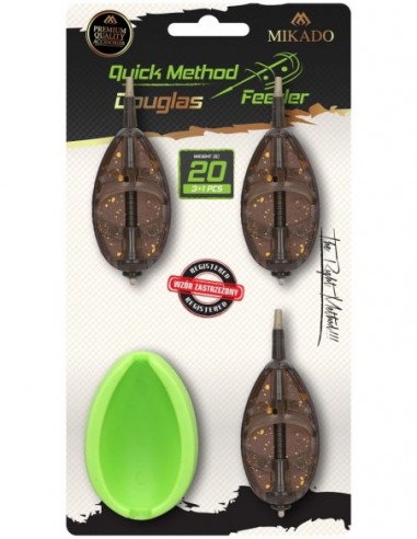 Momitor Method Feeder Mikado "Douglas" Q.M.F., Marime L, Set 20+30+40gr+Matrita