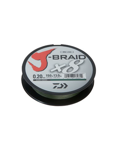 Fir Textil Daiwa J-Braid X8, Dark Green, 150m