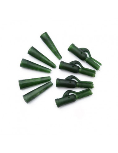 Kit plumb pierdut Mostiro Lead Clip and Sleeve, Green, 5seturi/plic