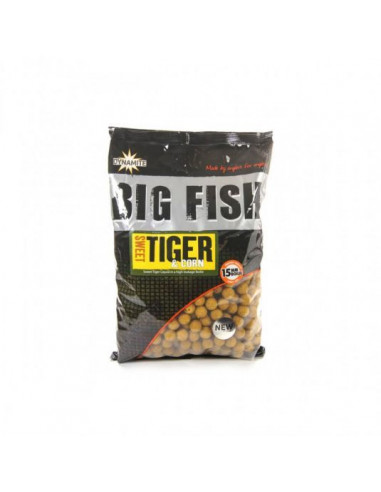 Boilies Dynamite Baits Big Fish, Sweet Tiger & Corn, 15mm, 1kg