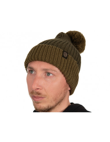 Caciula Fox Heavy Knit Bobble Hat