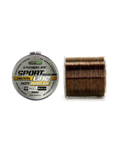 Fir Monofilament Carp Prp Sport Long Cast, Flecked Gold, 1000m