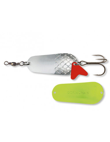 Lingurita Oscilanta Cormoran Cora Z, Silver Chartreuse, 6.7cm, 30g