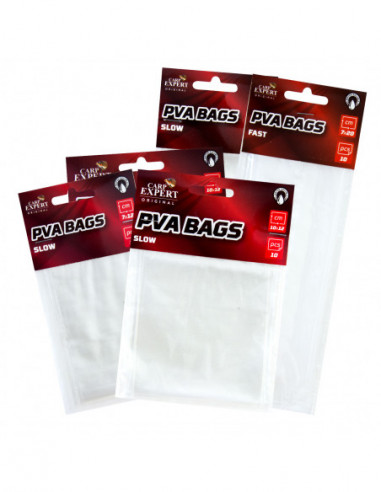 Pungi solubile Carp Expert PVA Bags Slow, 70x200mm, 10buc/plic