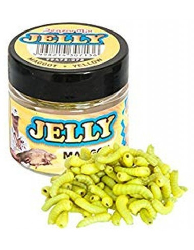 Viermi Artificiali Benzar Mix Jelly Baits Maggot, Galben, 100buc/cutie