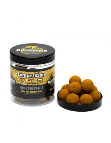 Boilies Bucovina Baits Solubil Competition Gold, Squid and Scopex, 16-20mm, 150g