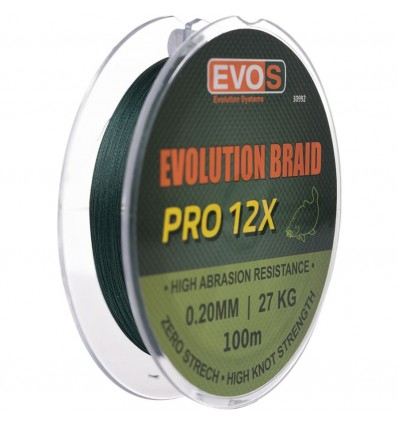 Fir Textil Evos Evolution Braid Pro 12x Verde 100m