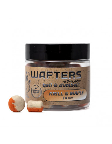 Wafters Addicted Carp Baits Ball & Dumbell, Krill & Maple, 14mm