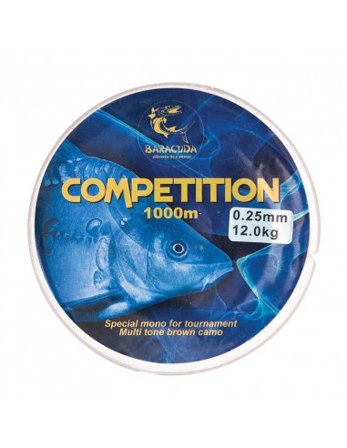 Fir Monofilament Baracuda Competition, Brown Camo, 1000m