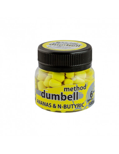 Pop-Up Dumbell Addicted Carp Baits Method, Ananas & N-butyric Galben, 6mm, 100buc