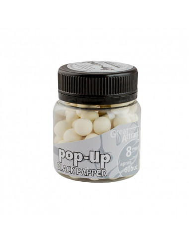 Pop-Up Addicted Carp Baits, Black Pepper, 8mm, 60buc