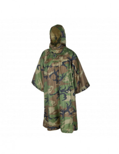 Poncho cu gluga Helikon-Tex Woodland US, 210 x 145 cm