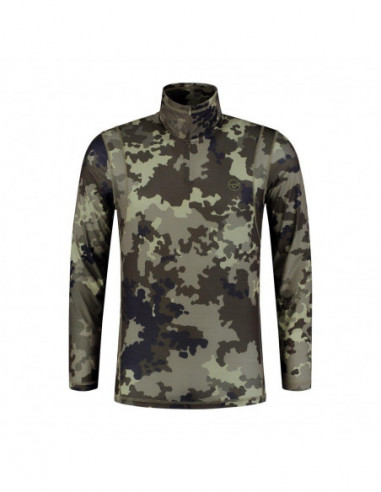 Bluza Korda Kool Quick Dry Long Sleeve Zip Neck, Camo