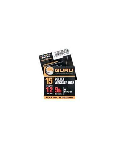 Montura Guru Bait Bands, Carlig Nr.12, Fir 0.22mm, 10cm, 8buc/plic