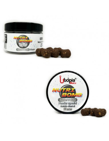 Dumbells Solubil Utopia Baits Nutri Bomb, Big Fish Barbel and Carp, 12mm, 125ml