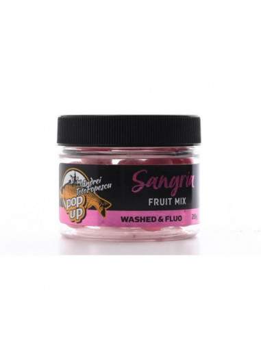 Boilies CPK Pop Up Washed and Fluo, Sangria Fruit Mix, 12mm, 90ml