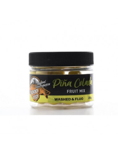 Boilies CPK Pop Up Washed and Fluo, Pina Colada Fruit Mix, 12mm, 90ml