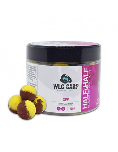 Boilies WLC Carp pentru carlig Half & Half, Monster Crab & Chilly, 100g