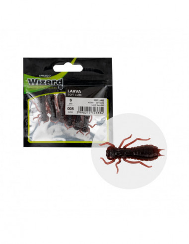 Naluca Larva Wizard Soft Lure, Culoare 005, 3.5cm, 6buc/plic