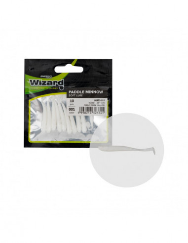 Shad Wizard Paddle Minnow, Culoare 001, 10buc/plic