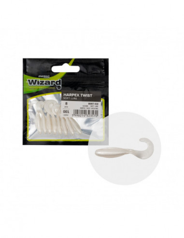 Shad Twister Wizard Harpex, Culoare 001, 4cm, 8buc/plic