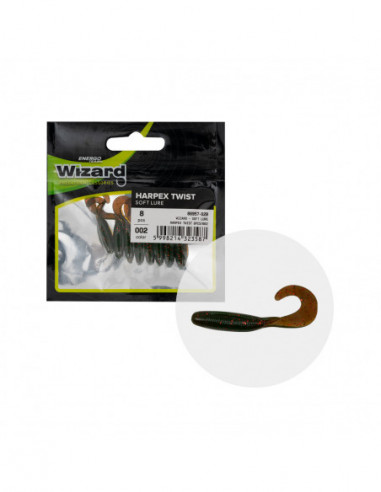 Shad Twister Wizard Harpex, Culoare 002, 4cm, 8buc/plic