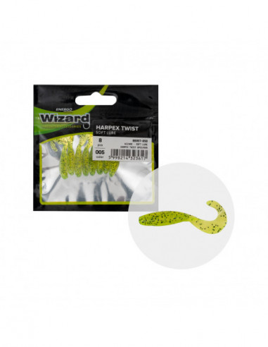 Shad Twister Wizard Harpex, Culoare 005, 4cm, 8buc/plic