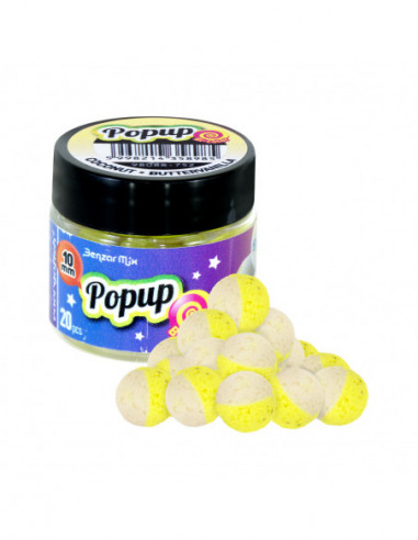 Pop Up Benzar Mix Bicolor, Cocos-Vanilie, 10mm, 20buc