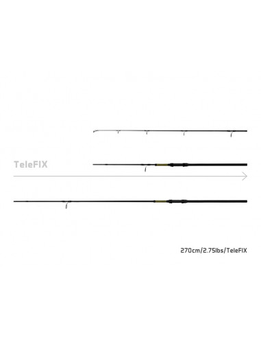 Lanseta Delphin Stalx TeleFIX, 2.70m, 2.75lbs, 2buc