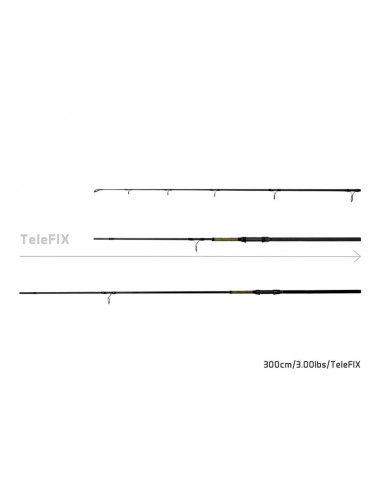 Lanseta Delphin Stalx TeleFIX, 3.00m, 3.00lbs, 2buc