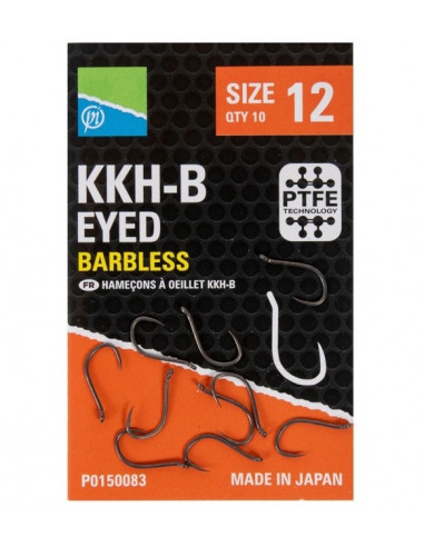 Carlige Preston KKH-B Eyed Barbless, 10buc/plic