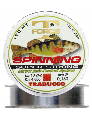 Fir Monofilament Trabucco T-Force Spin-Perch, Transparent, 150m