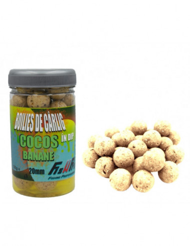 Boilies De Carlig In Dip Fish Pro, Cocos & Banane, 20mm, 150g