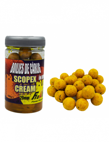 Boilies De Carlig In Dip Fish Pro, Scopex Cream, 20mm, 150g