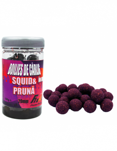 Boilies De Carlig In Dip Fish Pro, Squid & Pruna, 15mm, 150g