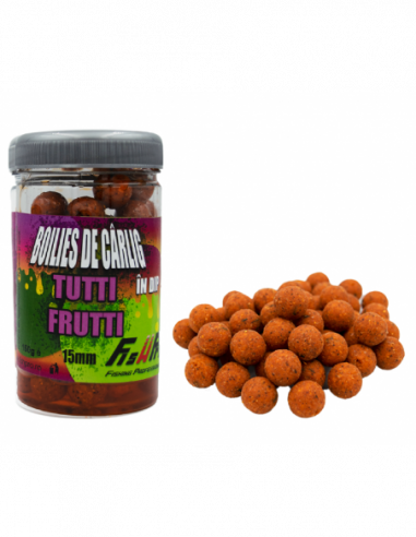 Boilies De Carlig In Dip Fish Pro, Tutti Frutti, 15mm, 150g