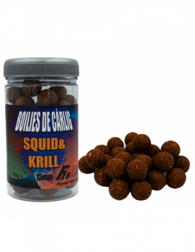 Boilies De Carlig Fish Pro, Squid & Krill, 15mm, 150g