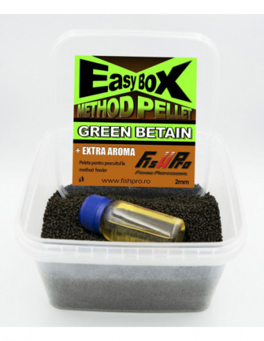 Pelete Fish Pro Easybox Method Pellet, Green Betaina, 500gr+50ml