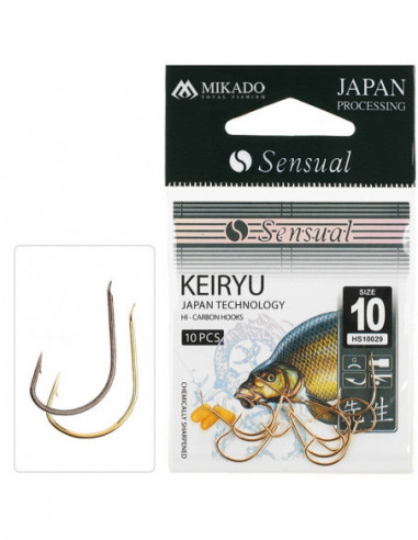 Carlige Mikado Sensual Keiryu Gold, Nr. 2, 10buc/plic