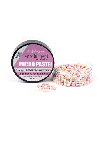 Wafters Micro Addicted Carp Baits, Pastel Pruna & Piper, 3.8mm, 40ml