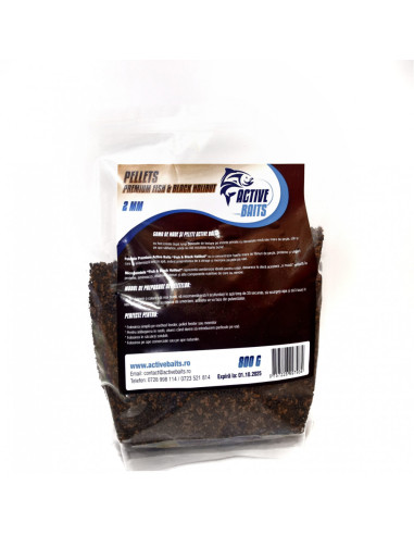 Pelete Premium Active Baits, Fish & Black Halibut, 2mm, 800gr