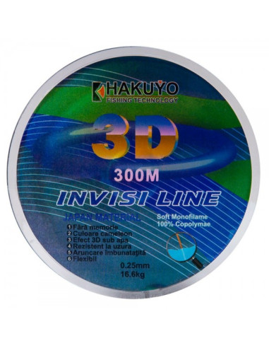 Fir Monofilament Hakuyo 3D, 300m