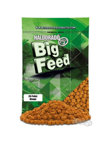 Pelete Haldorado Big Feed C6 Pellet, Mango, 6mm, 800g