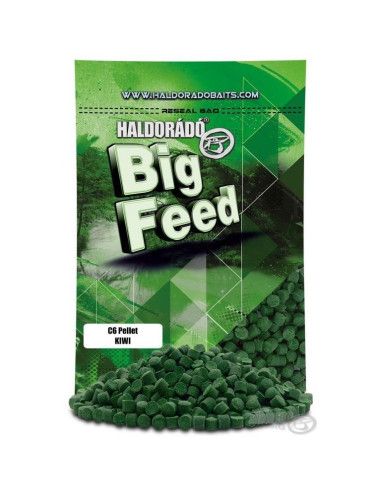 Pelete Haldorado Big Feed C6 Pellet, Kiwi, 6mm, 800g