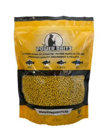 Pelete Power Baits, Porumb, 4mm, 800g