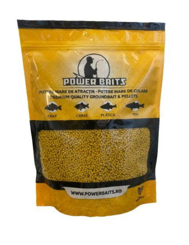 Pelete Power Baits, Porumb, 2mm, 800g