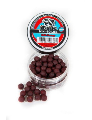 Boilies iBaits Mini Semi-Solubil Chilli Sausage New, 10mm, 50ml