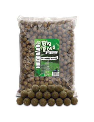 Boilies Haldorado Big Feed C21 Carp Boilie, Usturoi & Migdale, 21mm, 2.5kg