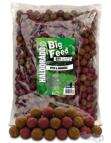 Boilies Haldorado Big Feed C21 Carp Boilie, Capsuna & Ananas, 21mm, 2.5kg